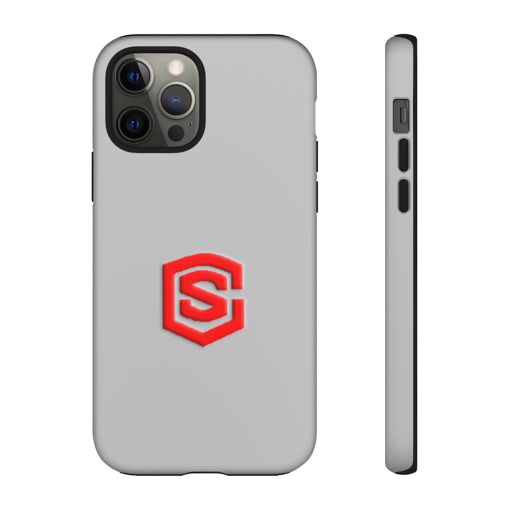Silver Tough Cases Red Logo