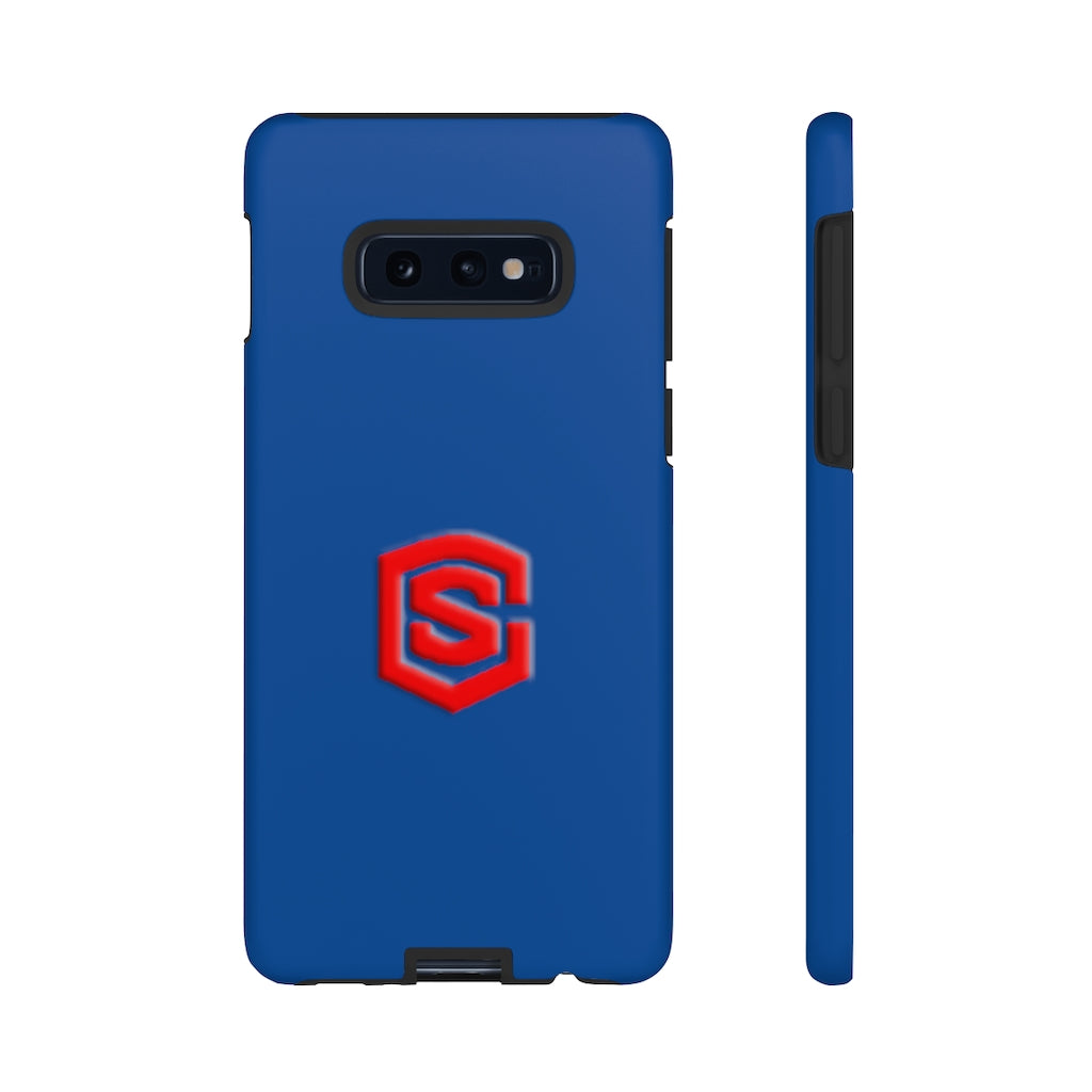 Blue Tough Cases Red Logo