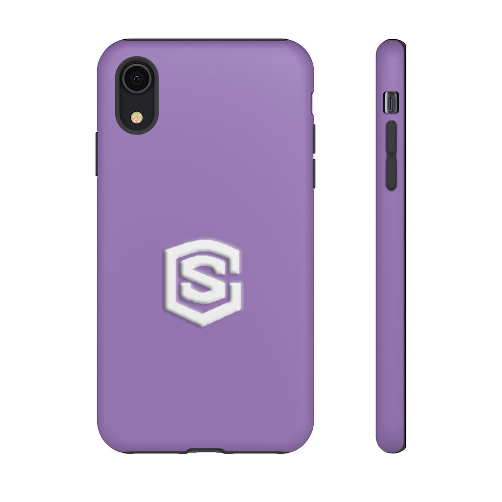 Purple Tough Cases White Logo