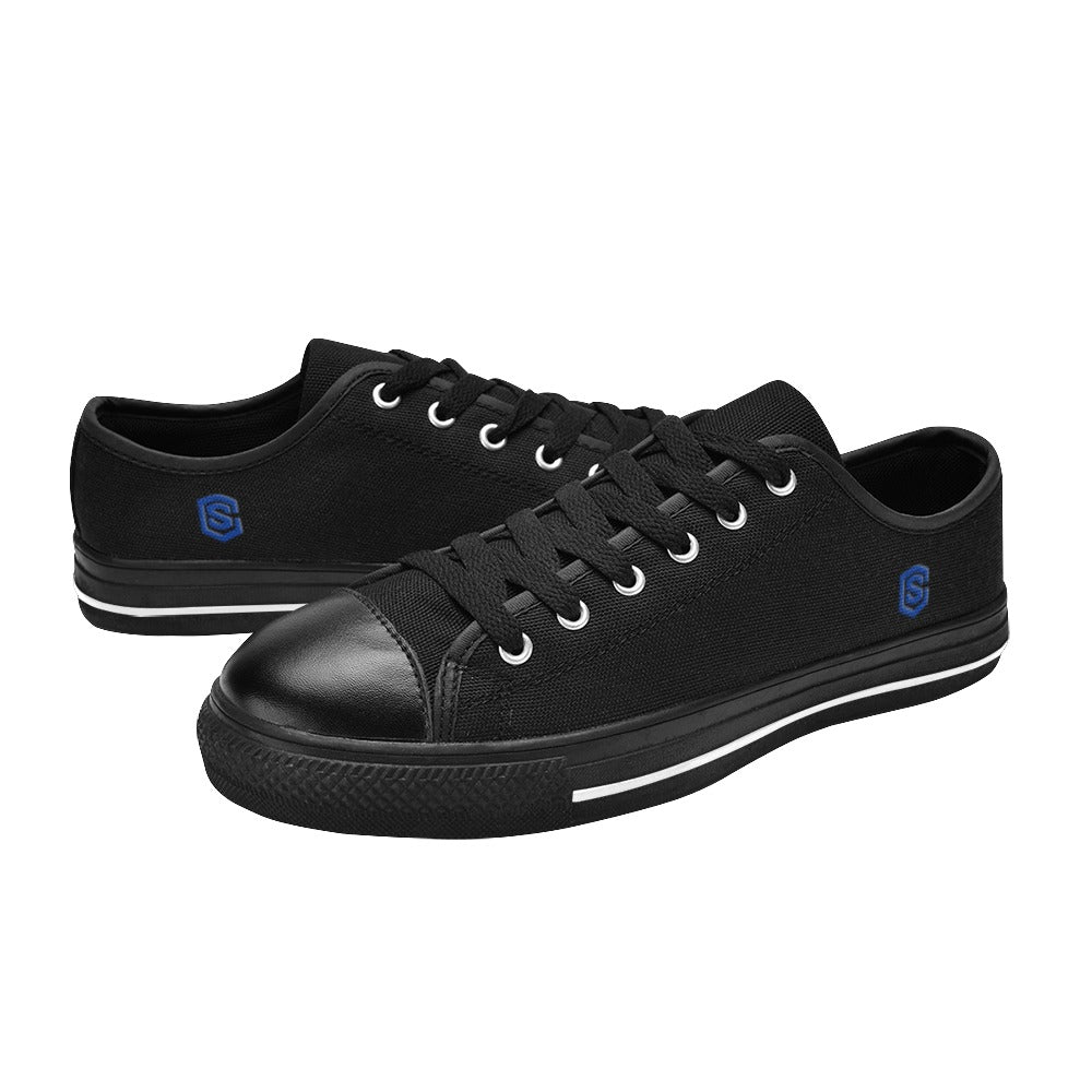 Blue logo Men's Classic Canvas Shoes (Model 018)