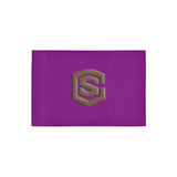 Purple Door Mat with Brown Logo Doormat 24" x 16" (Sponge Material)