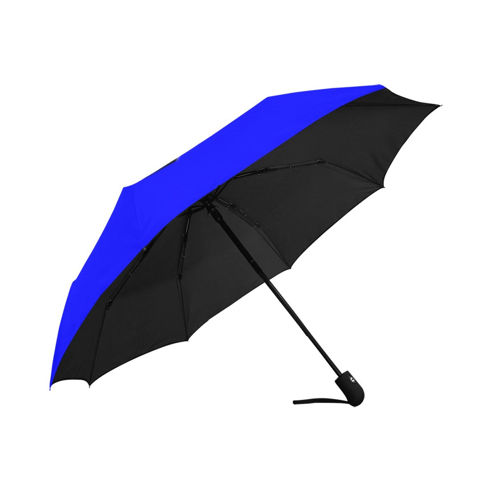 Blue Anti-UV Automatic Umbrella With Black Logo Anti-UV Automatic Umbrella(Outside Printing)(Model U09)