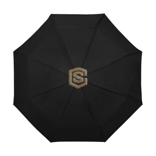 Black Anti-UV Automatic Umbrella With Brown Logo Anti-UV Automatic Umbrella(Outside Printing)(Model U09)