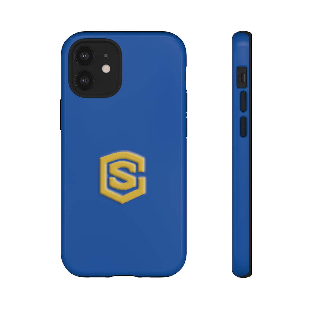 Blue Tough Cases Gold Logo