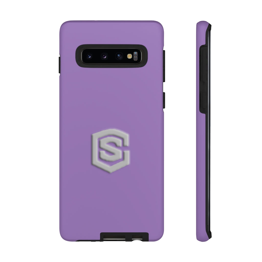 Purple Tough Cases Silver Logo