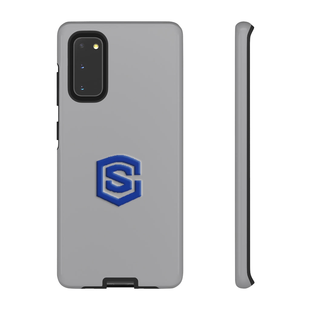Grey Tough Cases Blue Logo