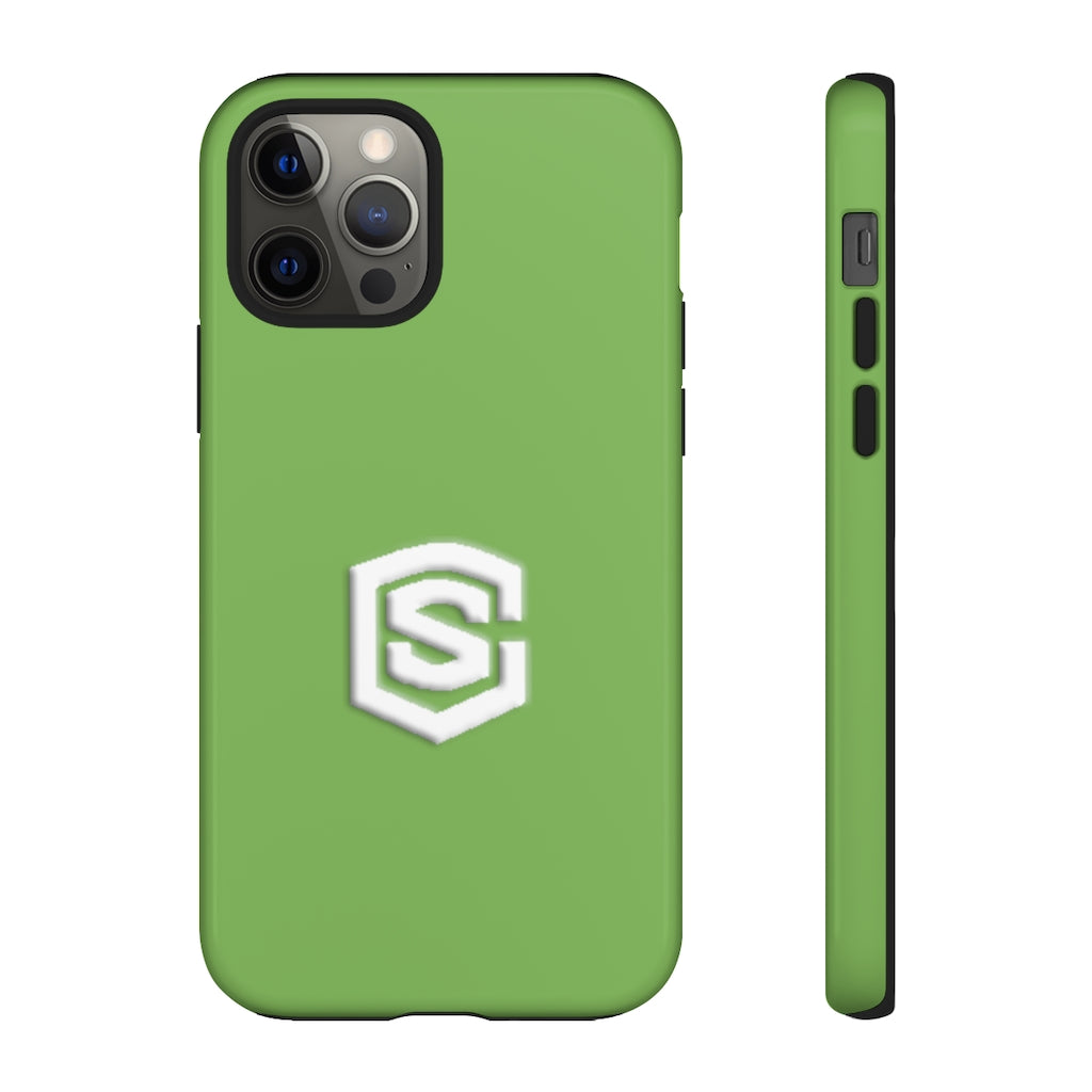Green Tough Cases White Logo