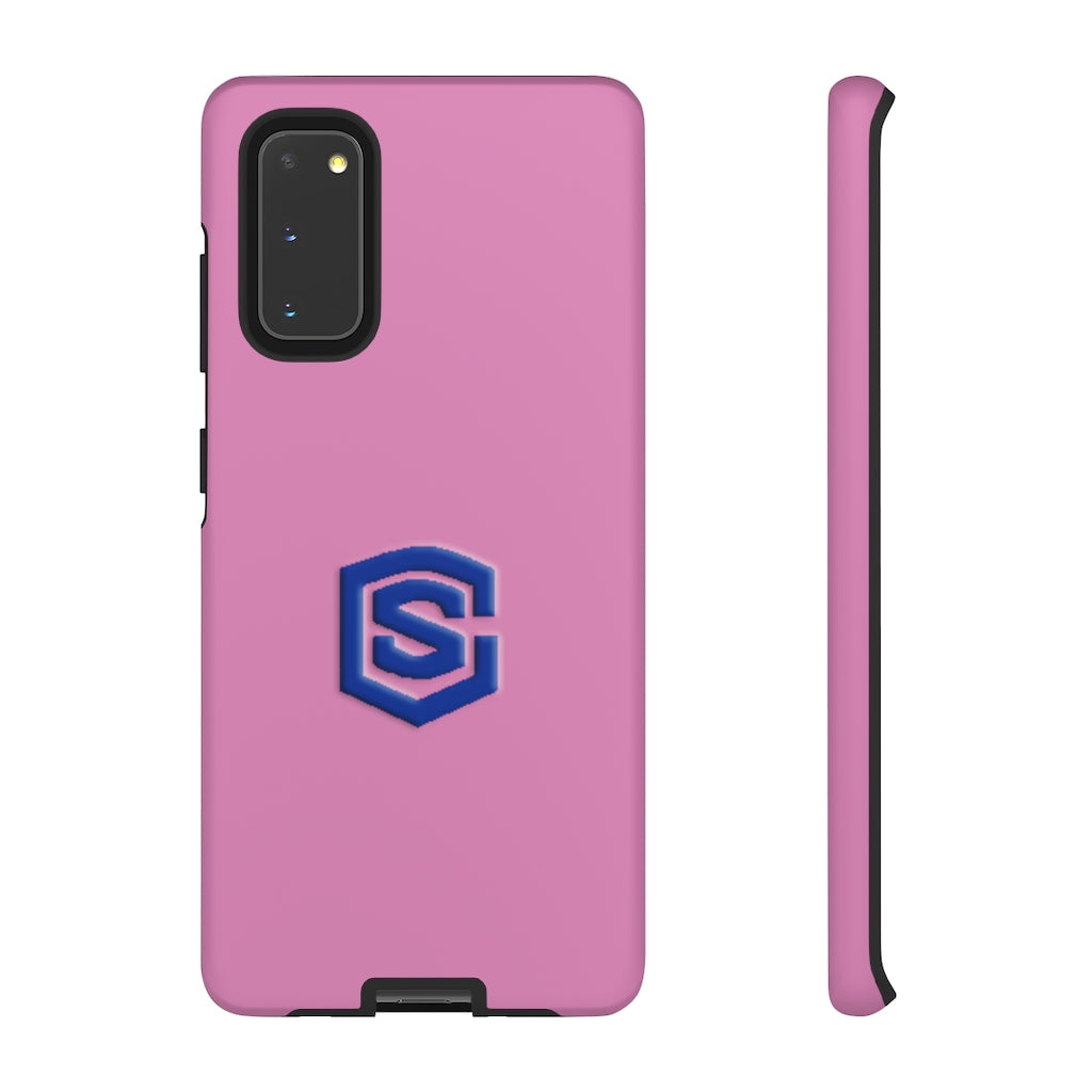 Pink Tough Cases Blue Logo