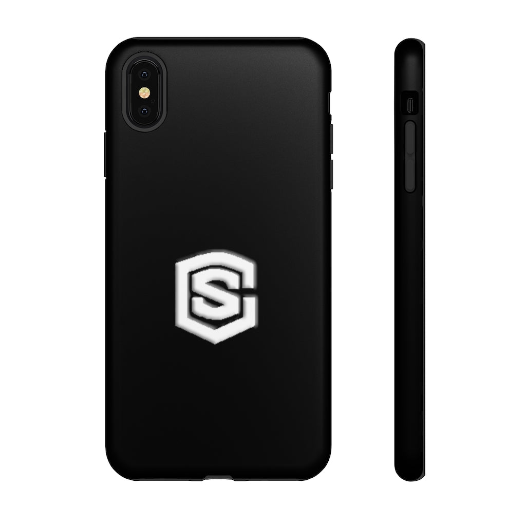 Black Tough Cases White Logo