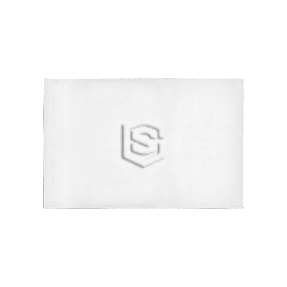 White Area Rug White Logo Area Rug 5' x 3.2'