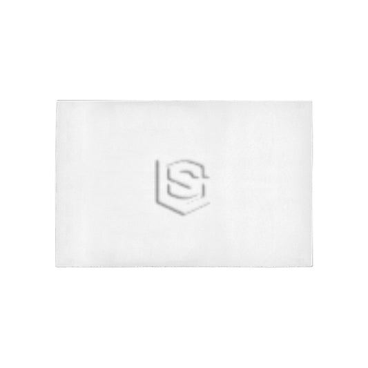 White Area Rug White Logo Area Rug 5' x 3.2'