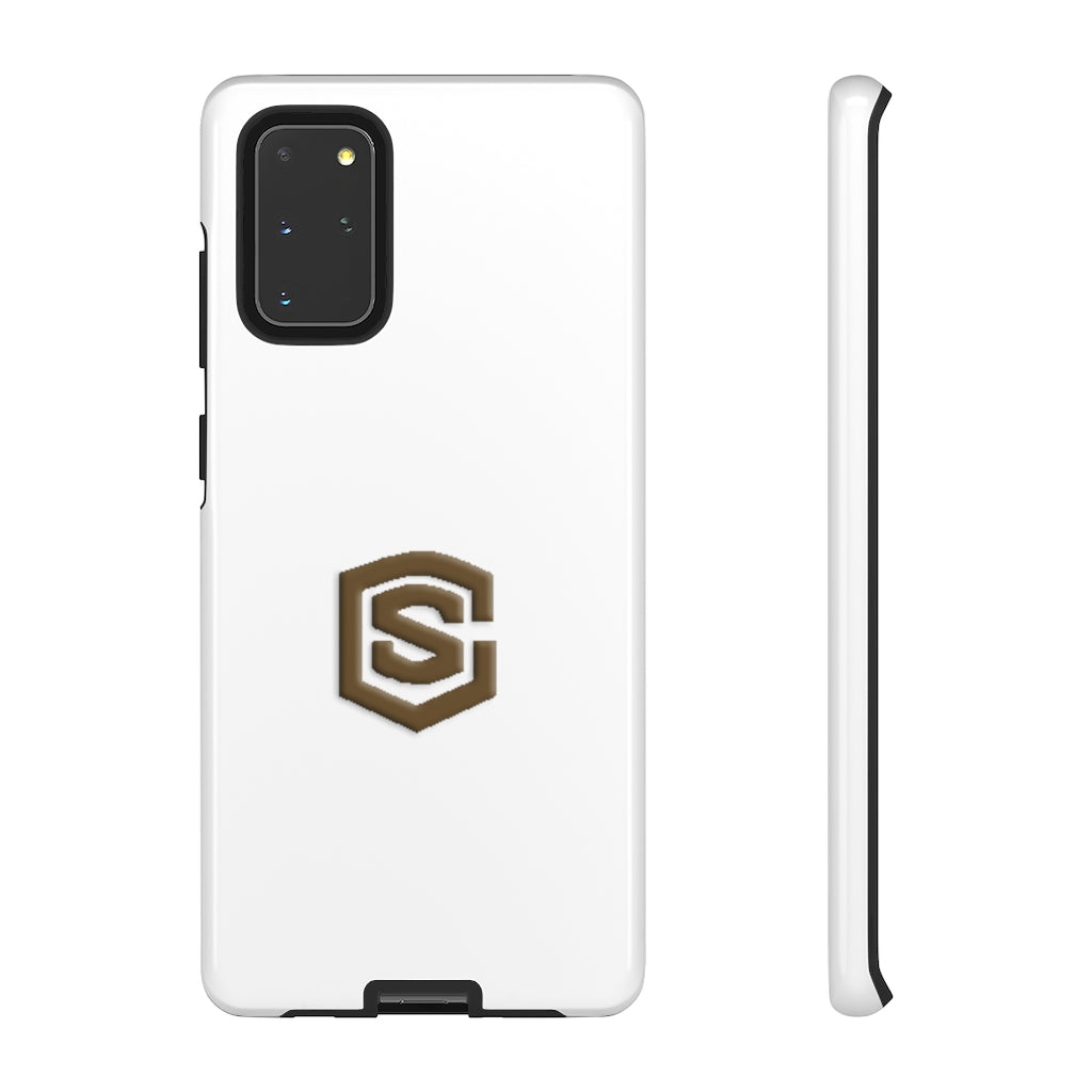 Black Tough Cases White Logo