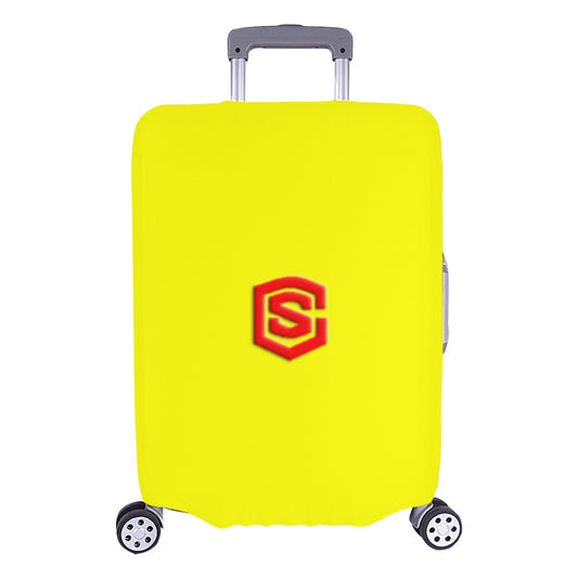 YELLOW LUGGAGE COVER WITH RED LOGO Luggage Cover (Large Size) (26"-28")