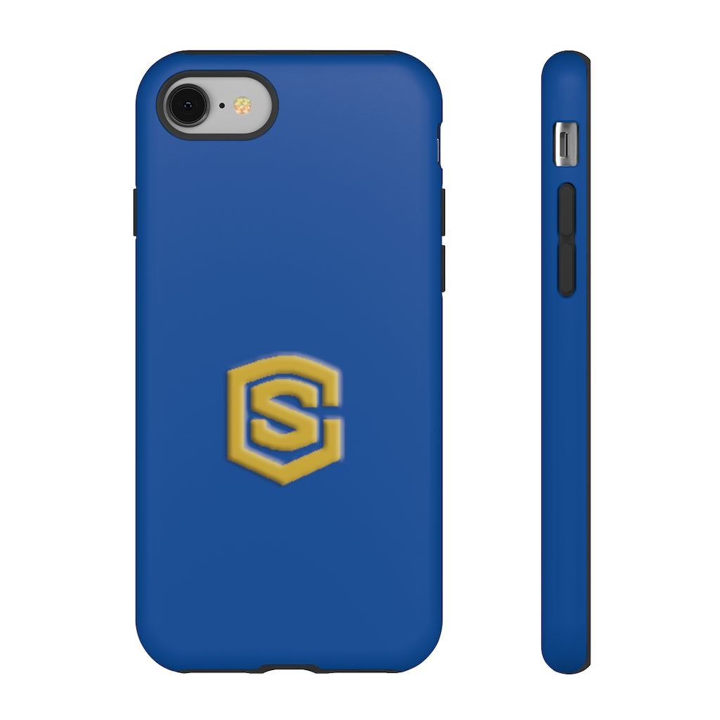 Blue Tough Cases Gold Logo