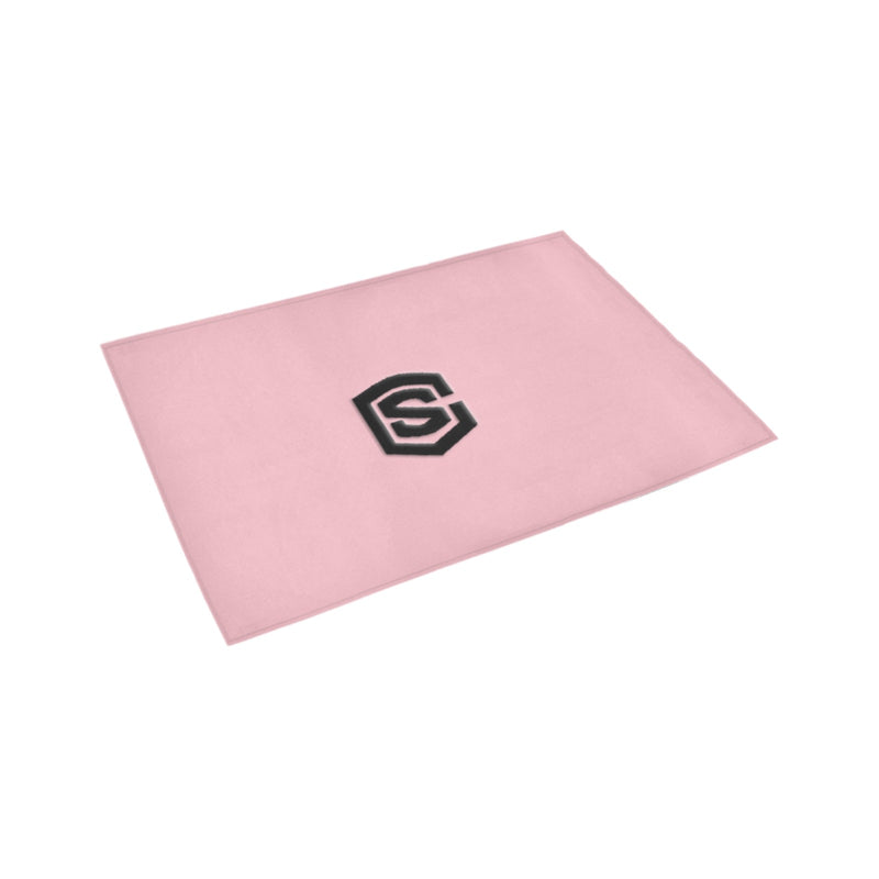 Pink Doormat 24" x 16" (Sponge Material) with Black Logo Doormat 24" x 16" (Sponge Material)