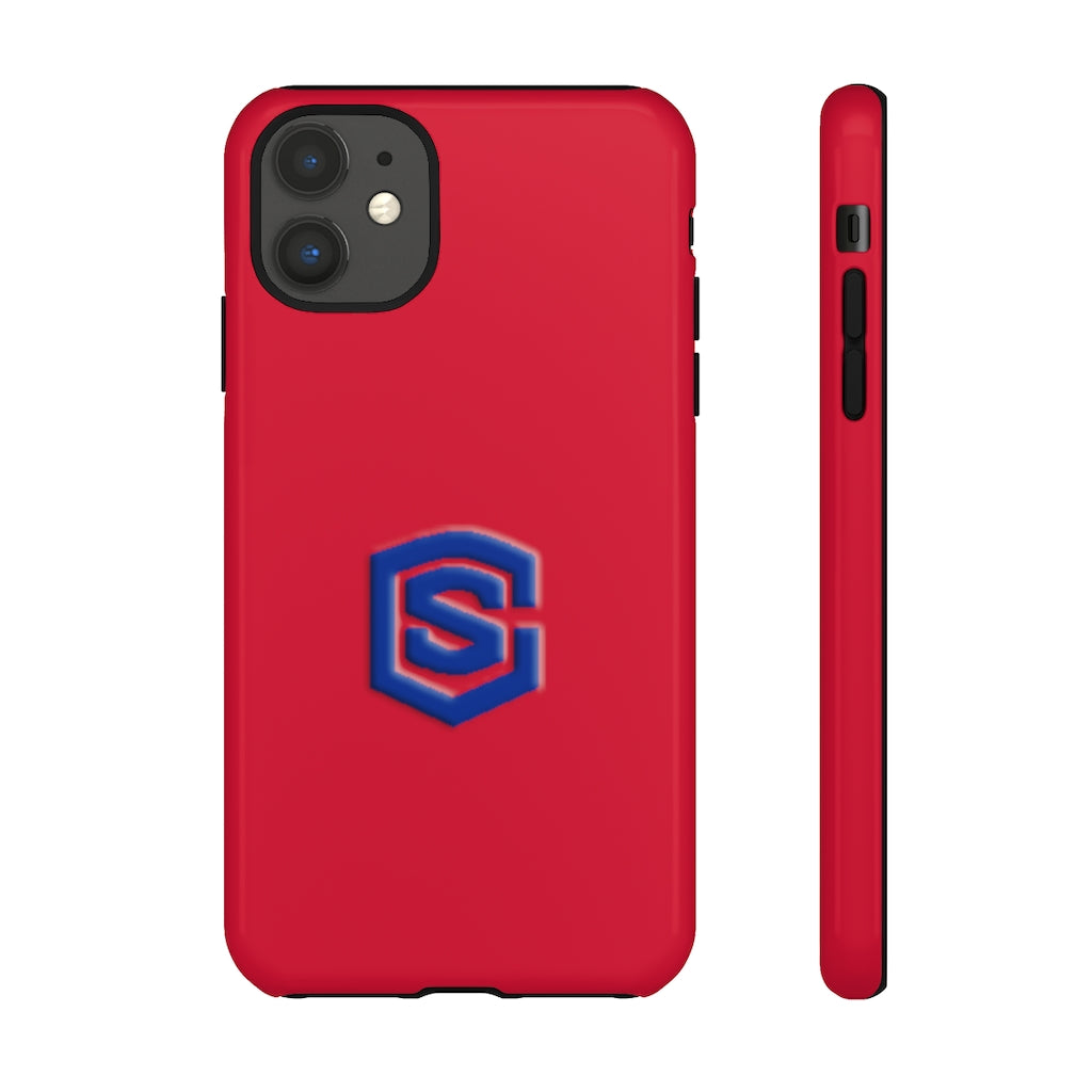 Red Tough Cases Blue Logo