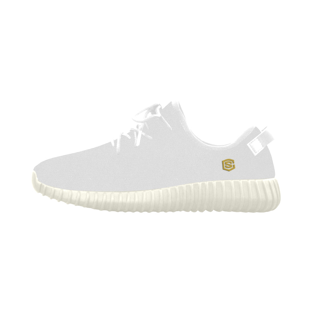 gold logo Grus Women's Breathable Woven Running Shoes (Model 022)