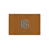 Brown Door Mat with Gray Logo Doormat 24" x 16" (Sponge Material)