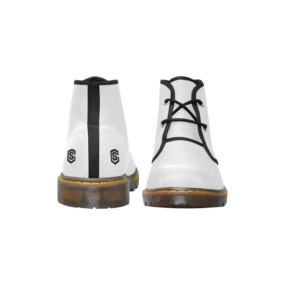 black Men's Canvas Chukka Boots (Model 2402-1)