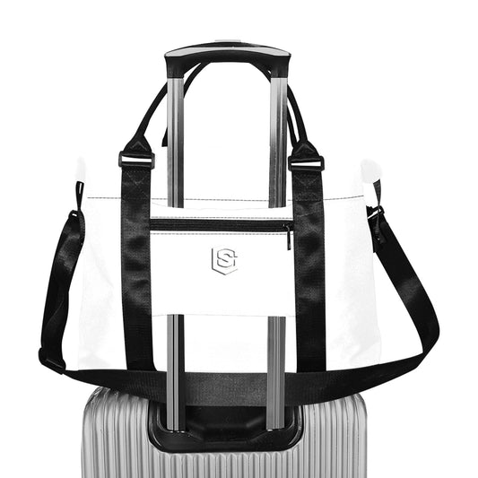 White Large Capacity Duffle Bag With White Logo Large Capacity Duffle Bag(Model1715)