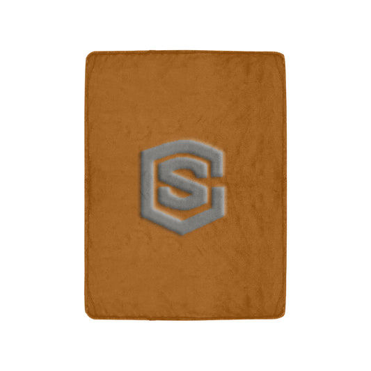 Brown Ultra-Soft Micro Fleece Blanket with Gray Logo Ultra-Soft Micro Fleece Blanket 30"x40"