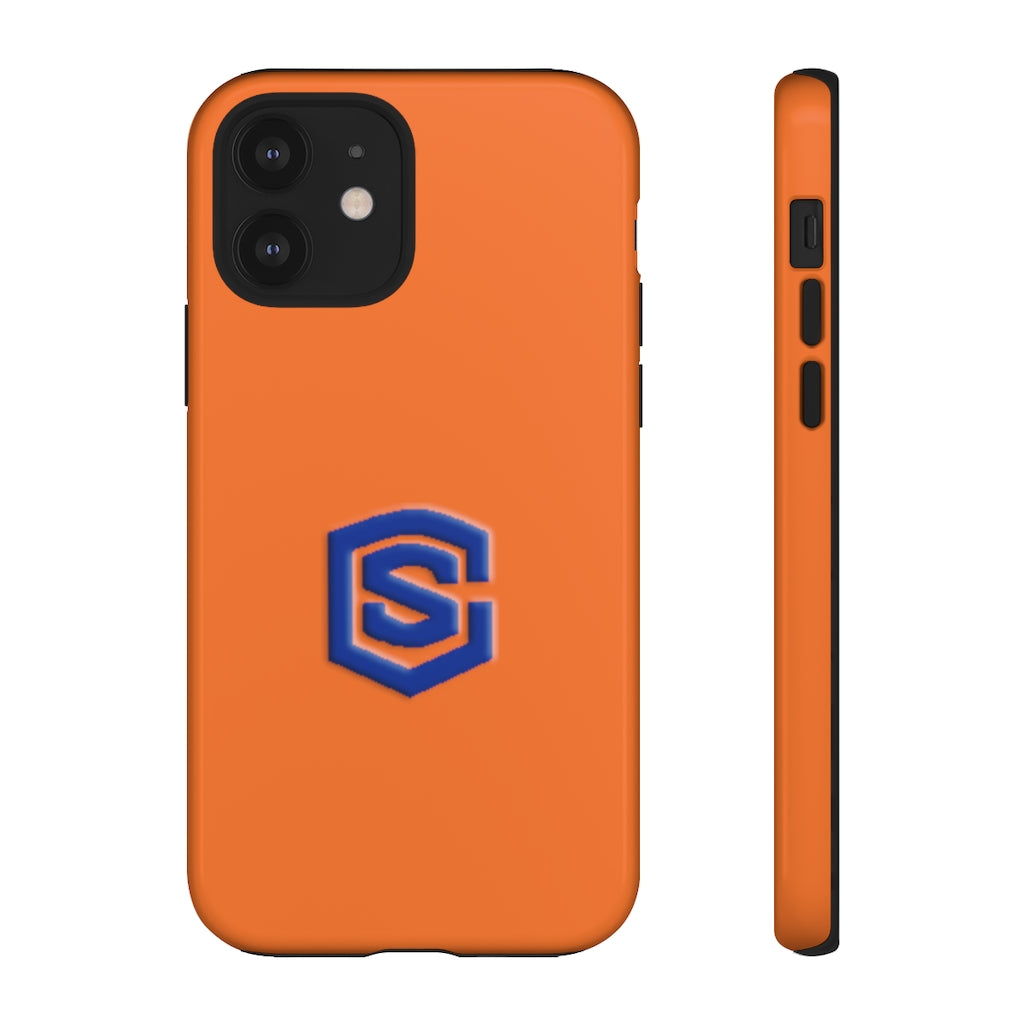Orange Tough Cases Blue Logo