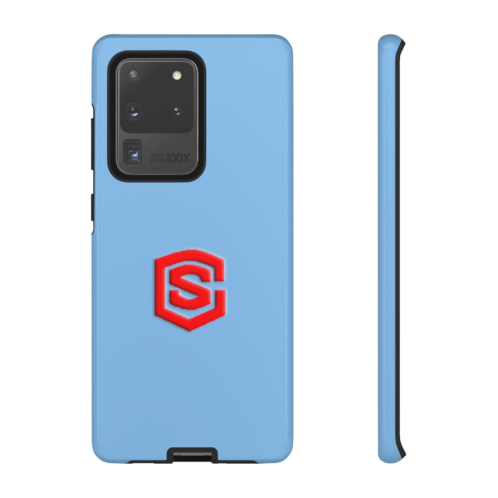 Blue Tough Cases Red Logo