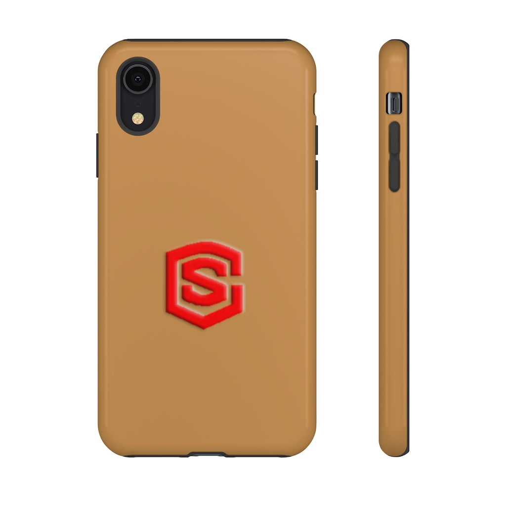 Brown Tough Cases Red Logo