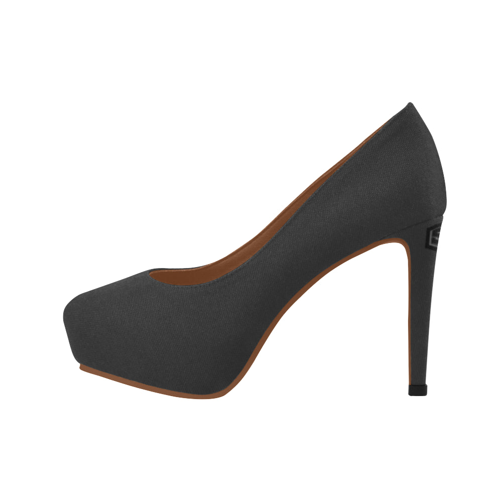 MAROON Women's High Heels black logo Women's High Heels (Model 044)