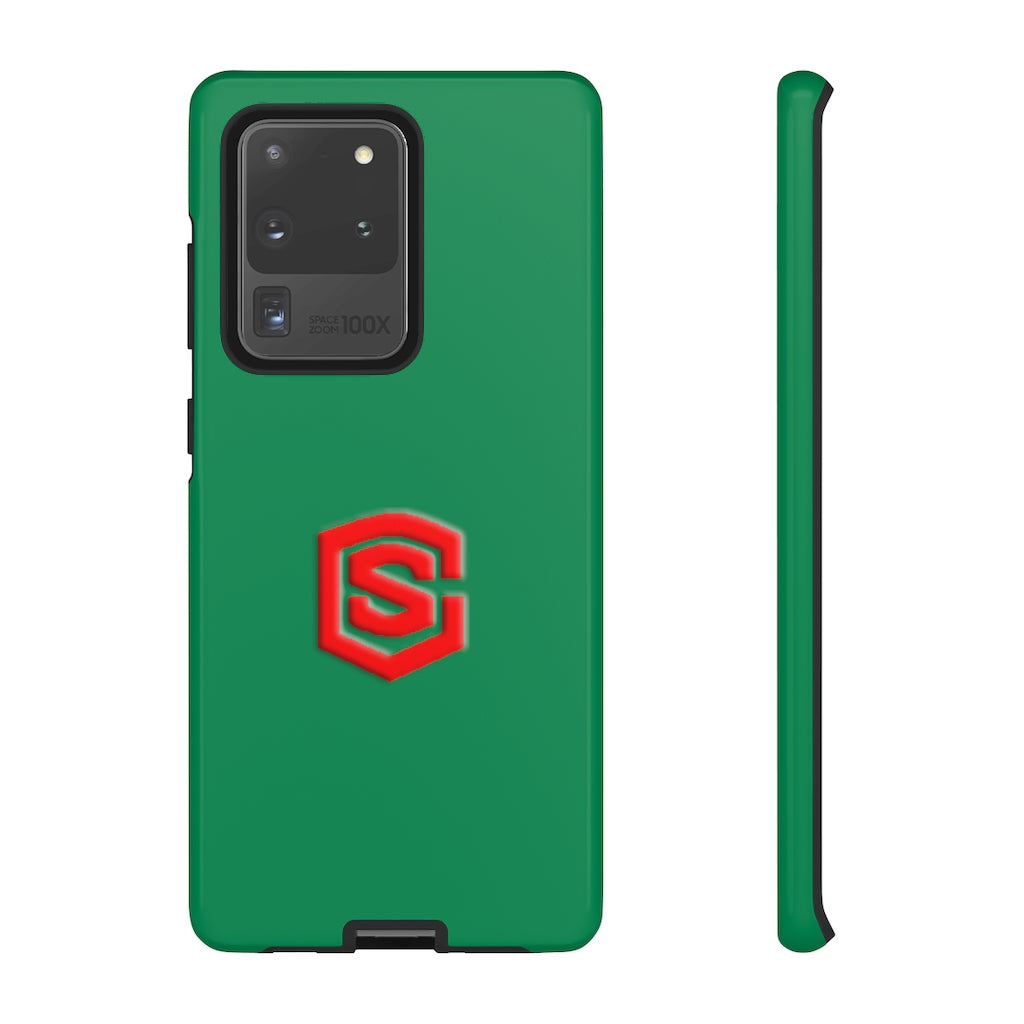Green Tough Cases Red Logo
