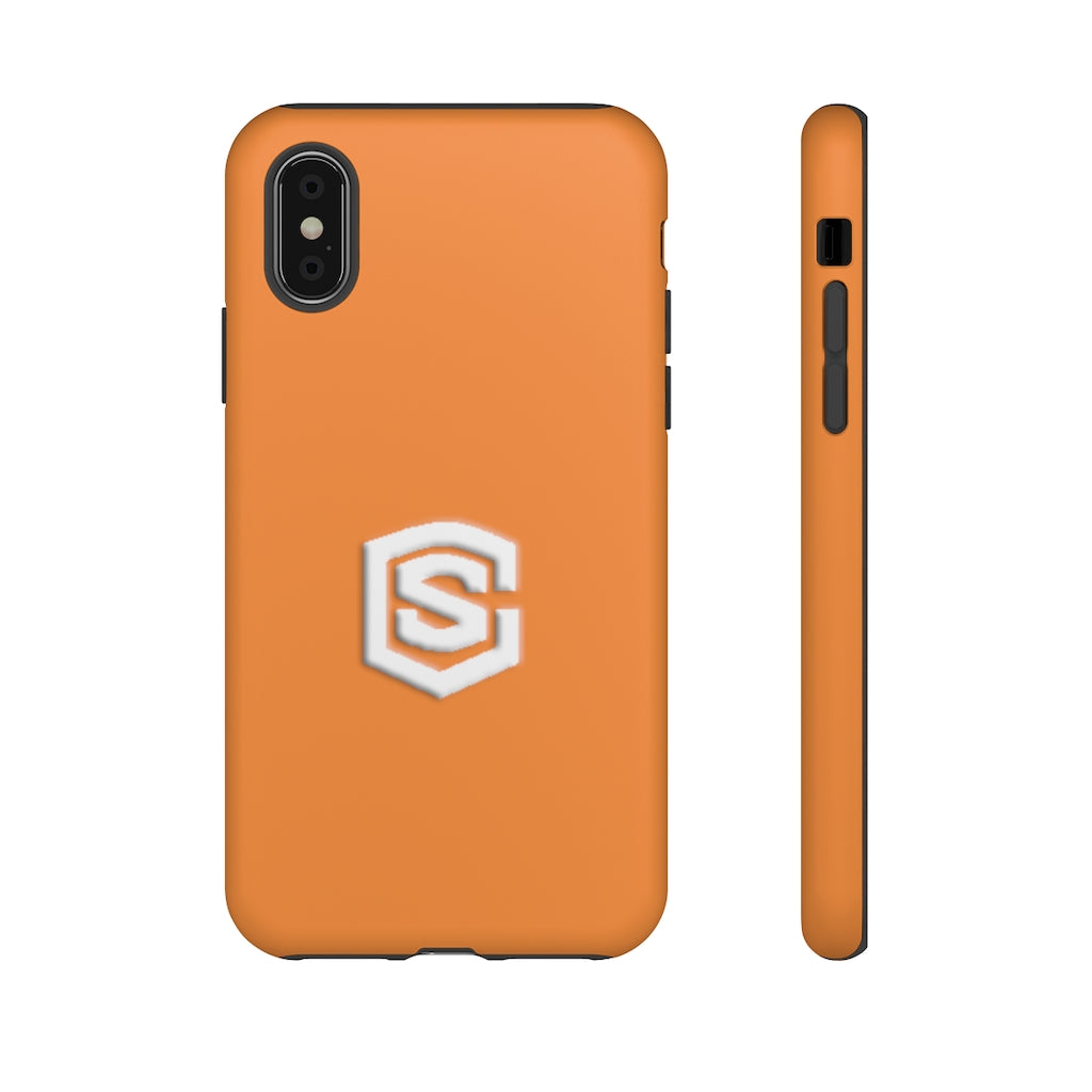 Orange Tough Cases White Logo
