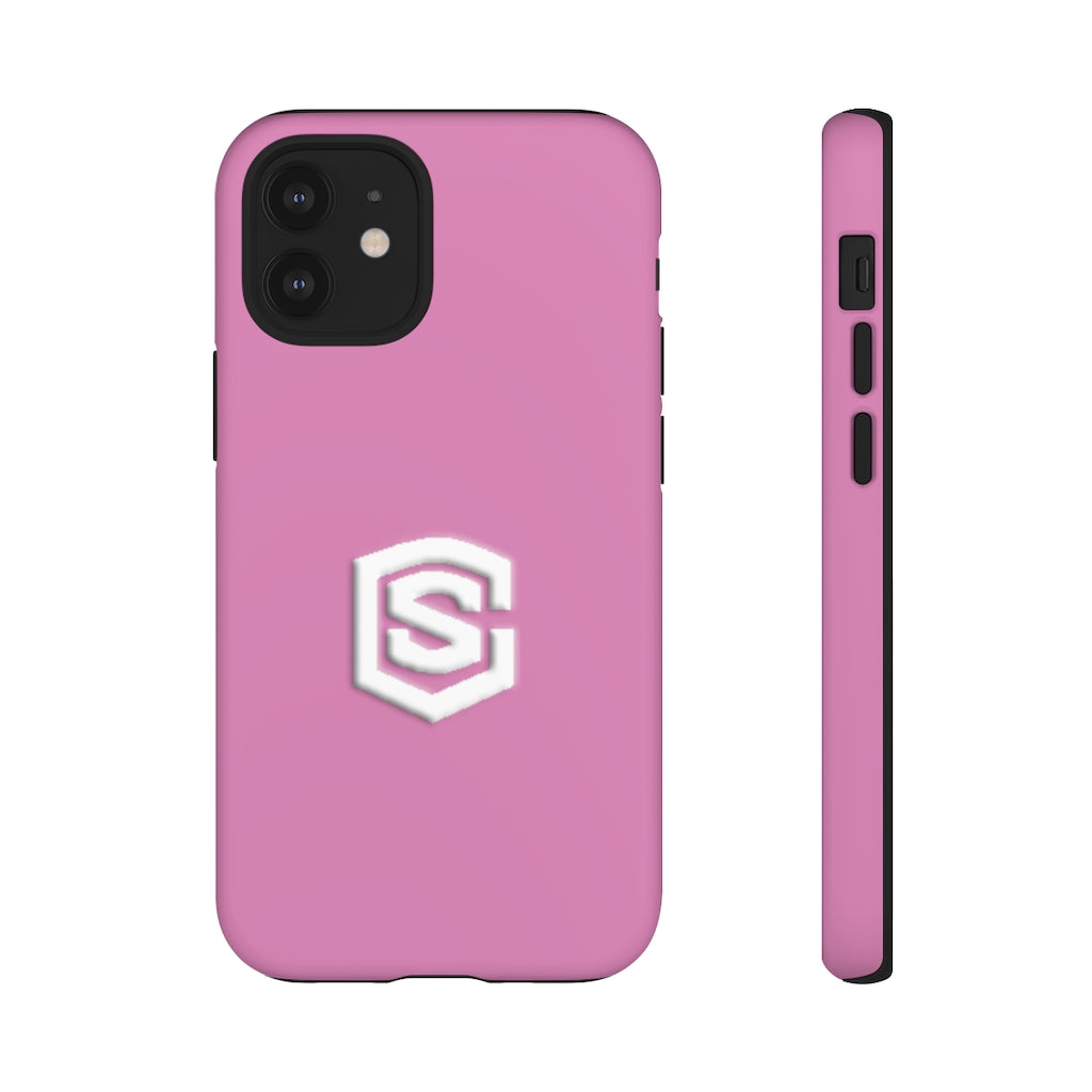 Pink Tough Cases White Logo