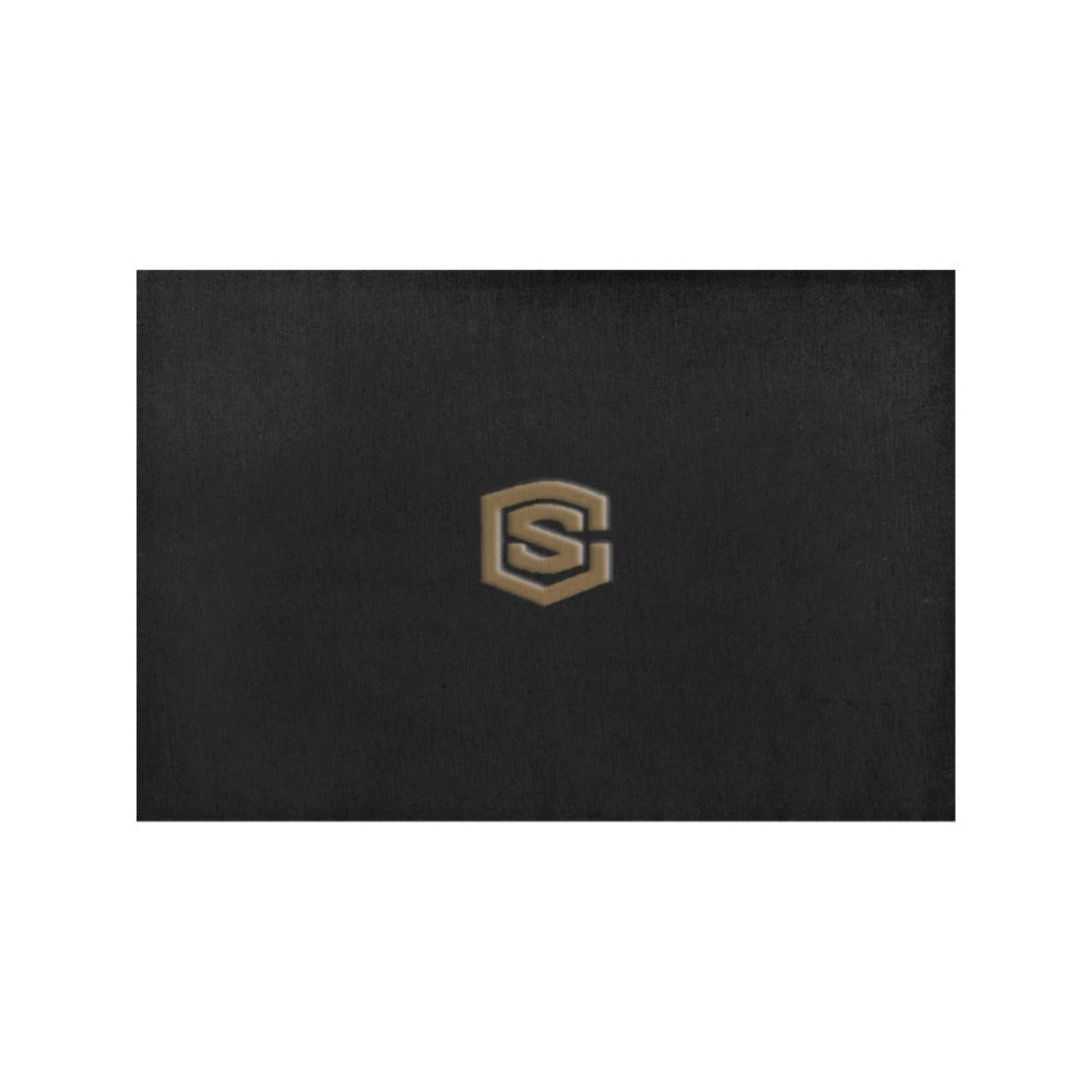 Black Placemats 12" x 18" With Brown Logo Placemats 12" x 18" (Set of 2)