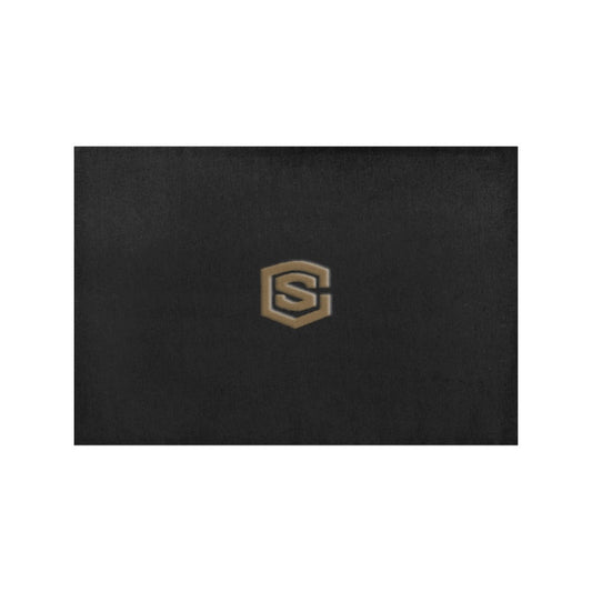 Black Placemats 12" x 18" With Brown Logo Placemats 12" x 18" (Set of 2)