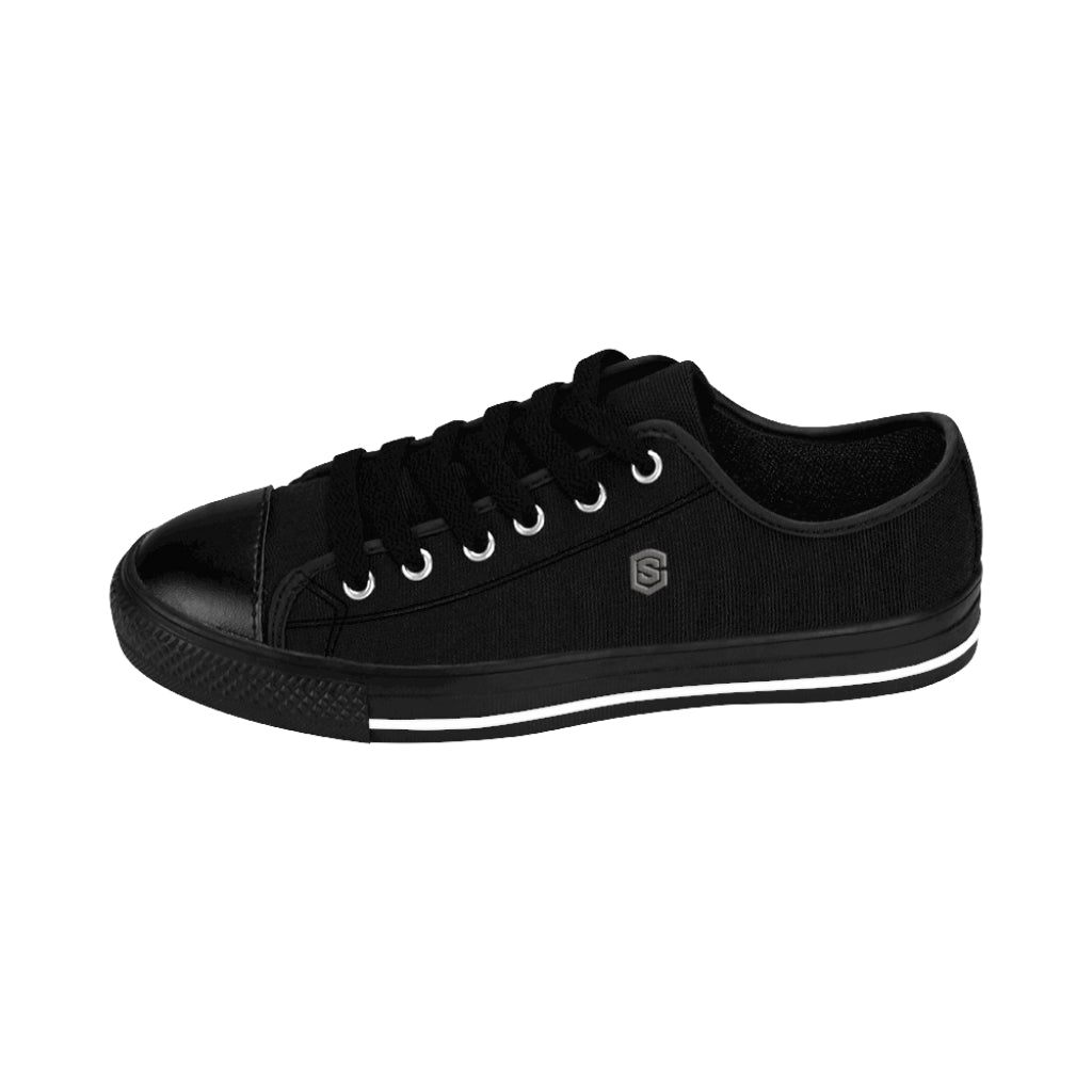 Black Men's Sneakers - gray logo