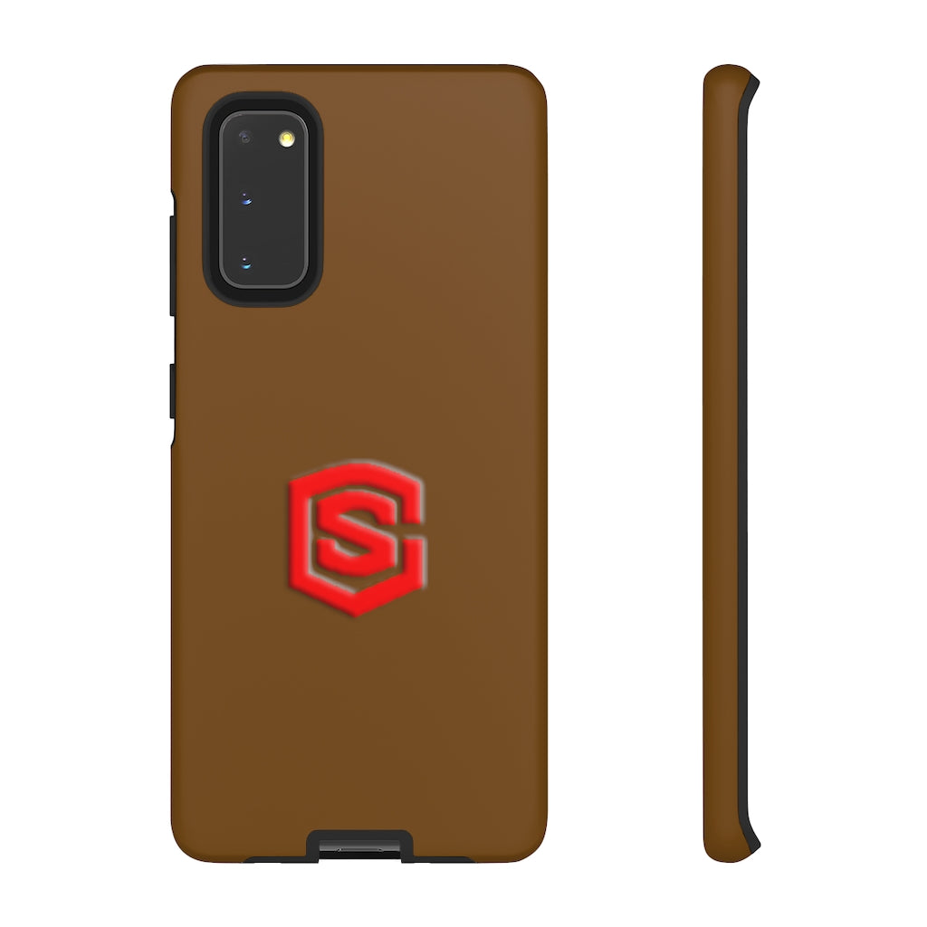 Brown Tough Cases Red Logo
