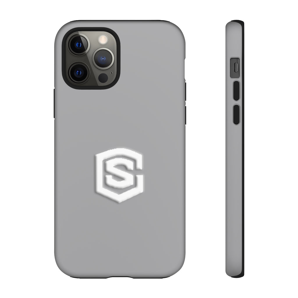 Silver Tough Cases White Logo