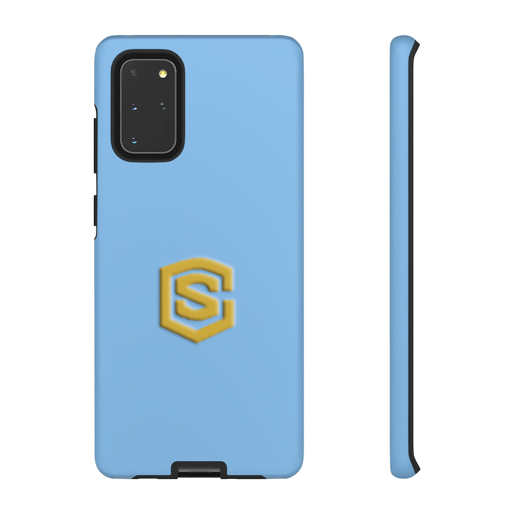 Blue Tough Cases Gold Logo