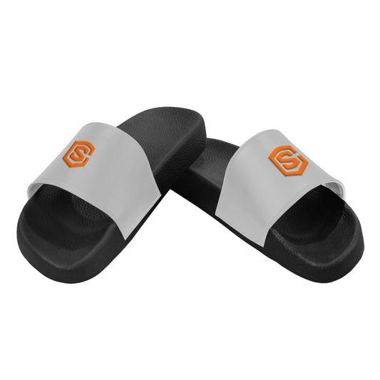 orange logo Men's Slide Sandals (Model 057)