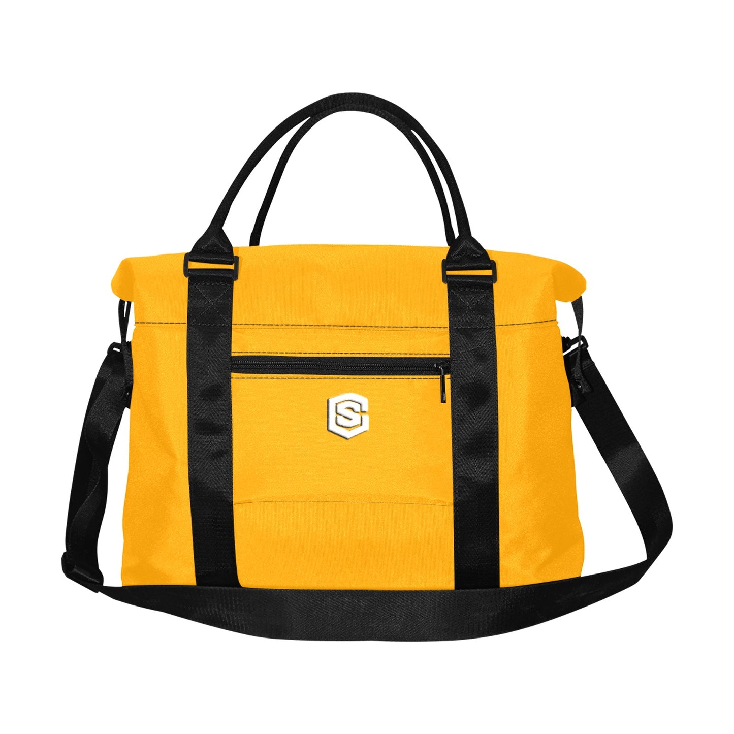Orange Large Capacity Duffle Bag With White Logo Large Capacity Duffle Bag(Model1715)