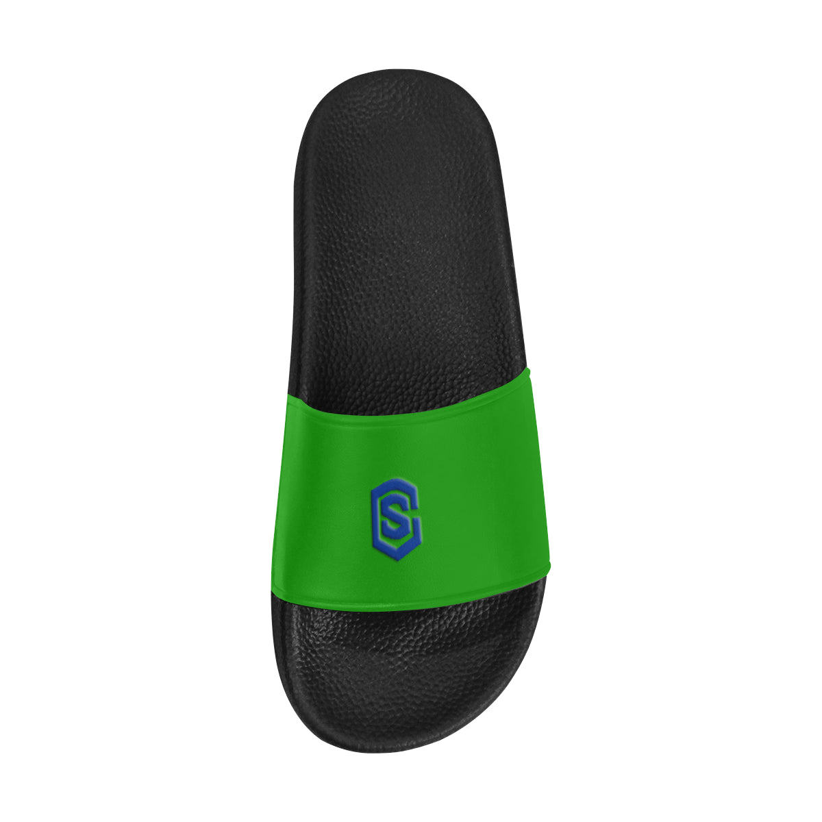 blue logo Men's Slide Sandals (Model 057)
