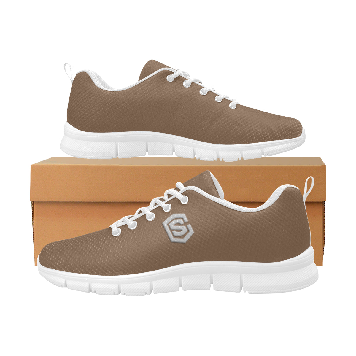 silver logo Women's Breathable Running Shoes (Model 055)