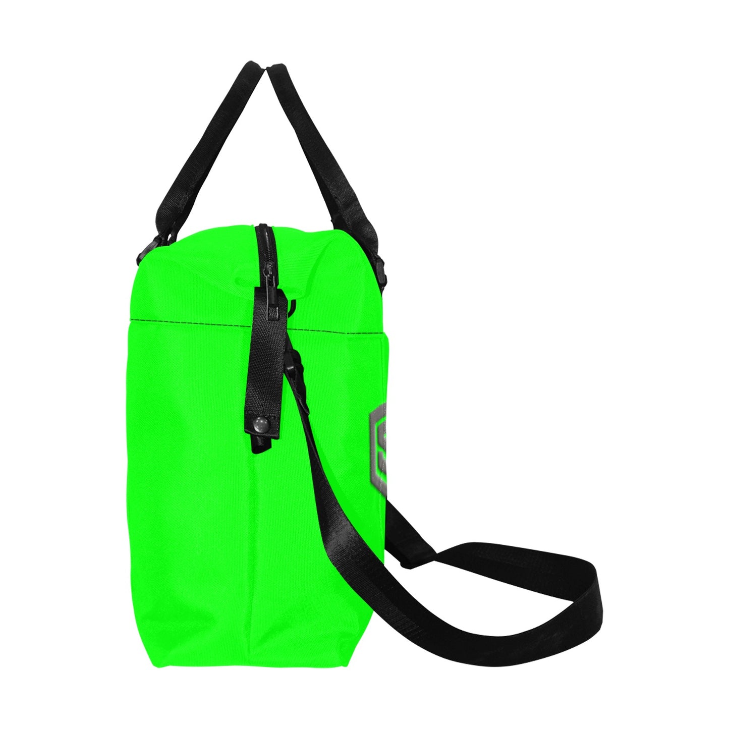 Green Large Capacity Duffle Bag With Grey Logo Large Capacity Duffle Bag(Model1715)