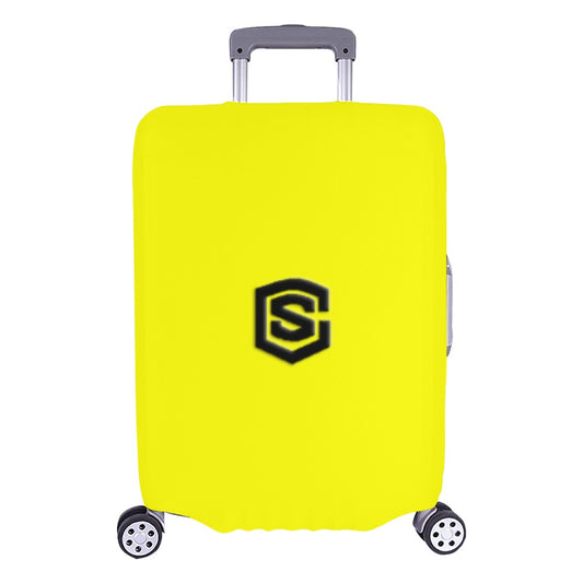 YELLOW LUGGAGE COVER WITH BLACK LOGO Luggage Cover (Large Size) (26"-28")