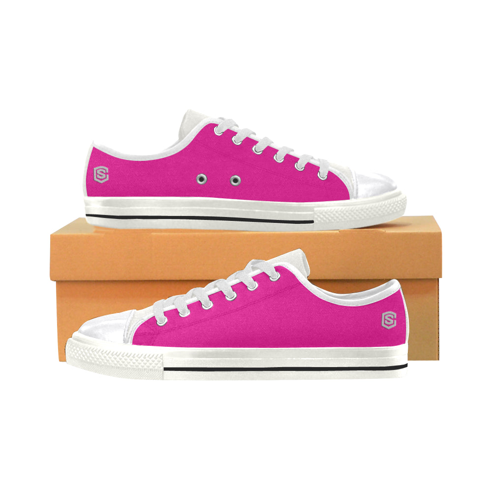 silver logo Women's Classic Canvas Shoes (Model 018)