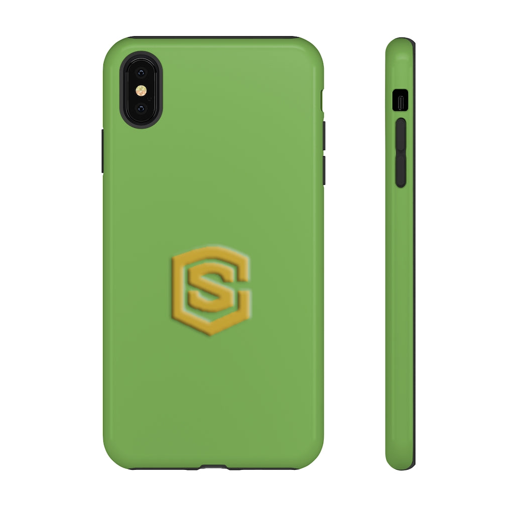 Light Green Tough Cases Gold Logo