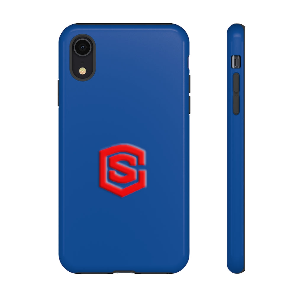 Blue Tough Cases Red Logo