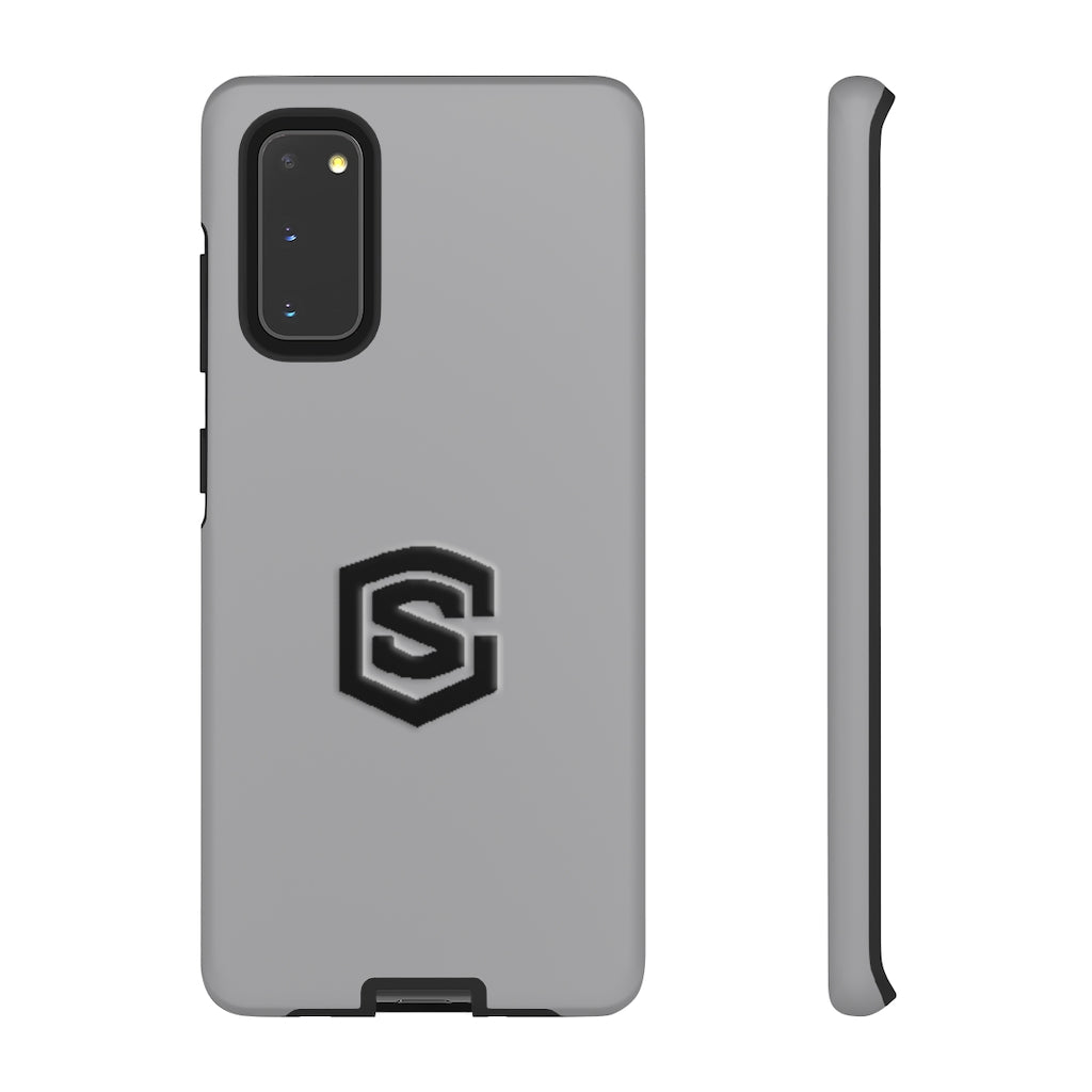 Grey Tough Cases Black Logo