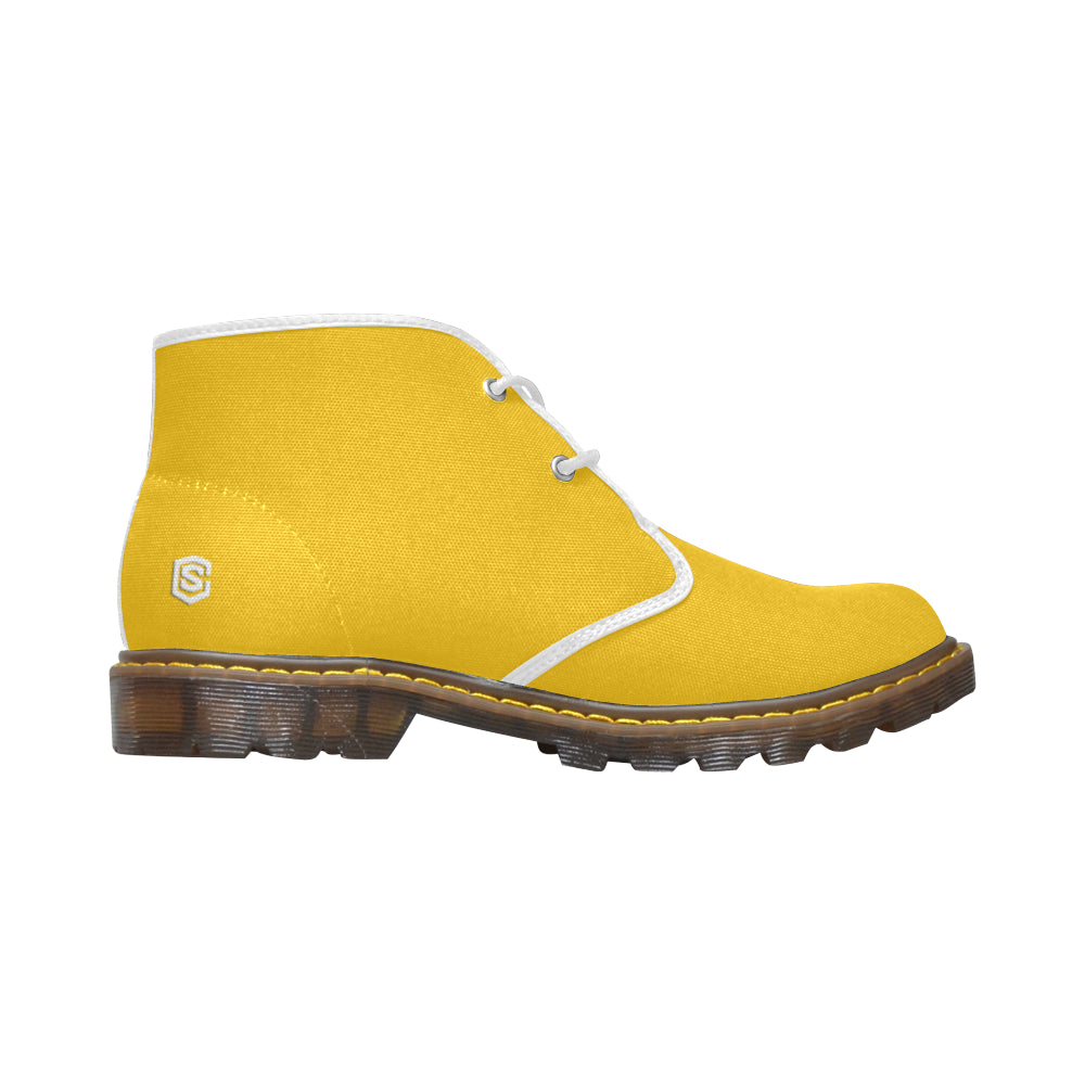 white Men's Canvas Chukka Boots (Model 2402-1)