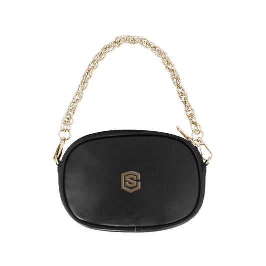 BLACK CHAIN PURSE Brown logo Chain Purse (Model 1626)